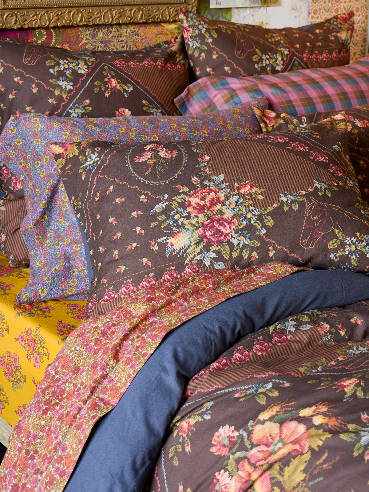 Pillowcase, Mix & Match Cotton , Single Plaid Rosewood for Everyday Bedding and Bedroom Refreshes, 2 Size Options image 2