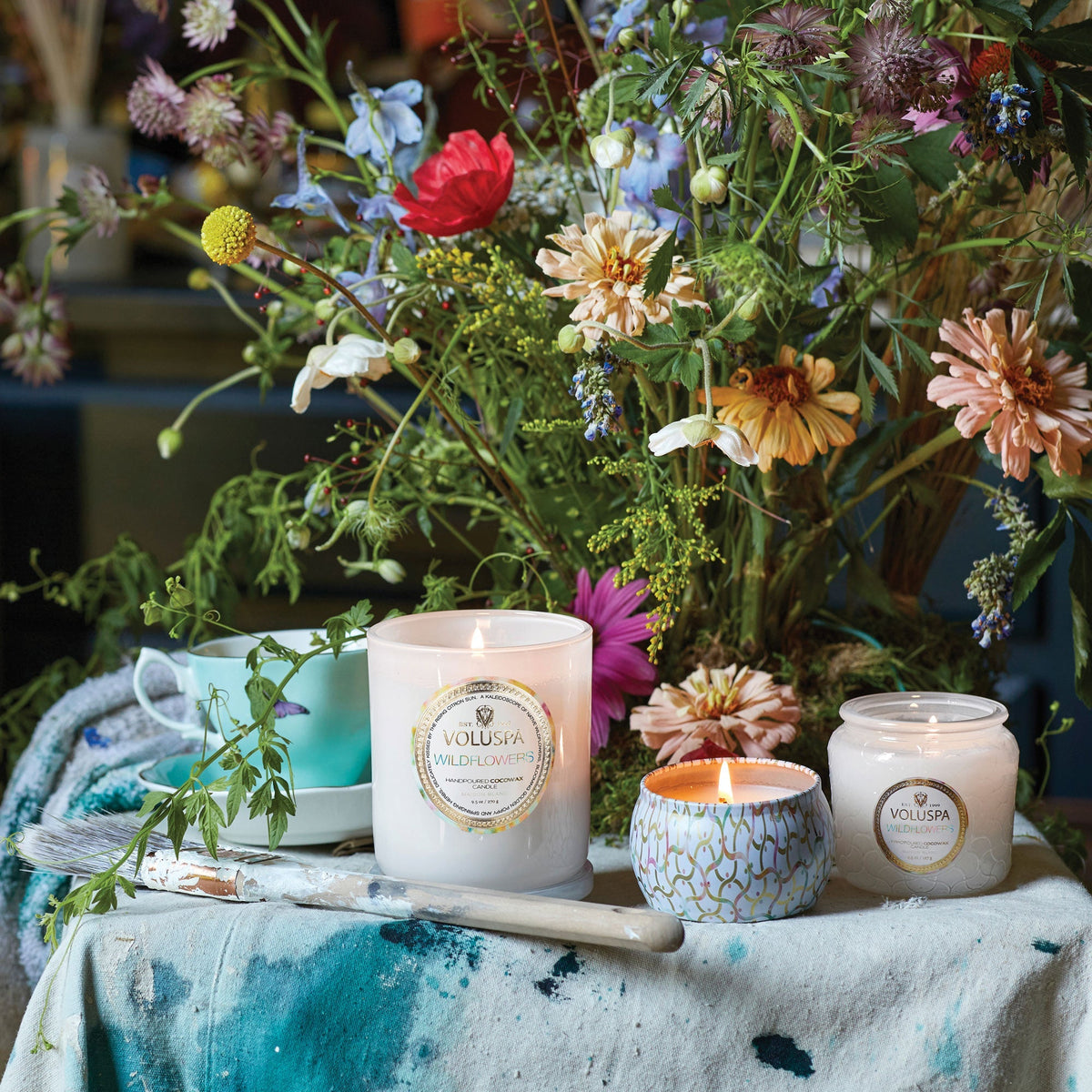 Decorative Candle, Wildflowers Mini Tin for Entryways, Mantels and Everyday Home Ambience, Designed for Everyday Home Use image 2