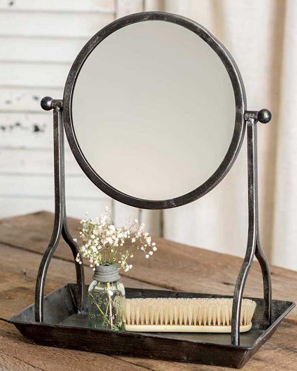 Home Wall Decor, Round Vanity Mirror With Tray for Entryways, Bedrooms and Living Rooms, Designed for Everyday Home Use image 2