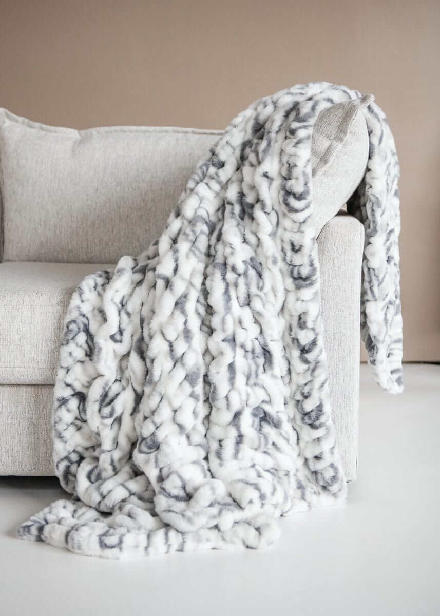 Cozy Throw Blanket, Hugs Marble Pewter for Living Rooms, Bedrooms and Everyday Lounging, 5 Size Options image 2