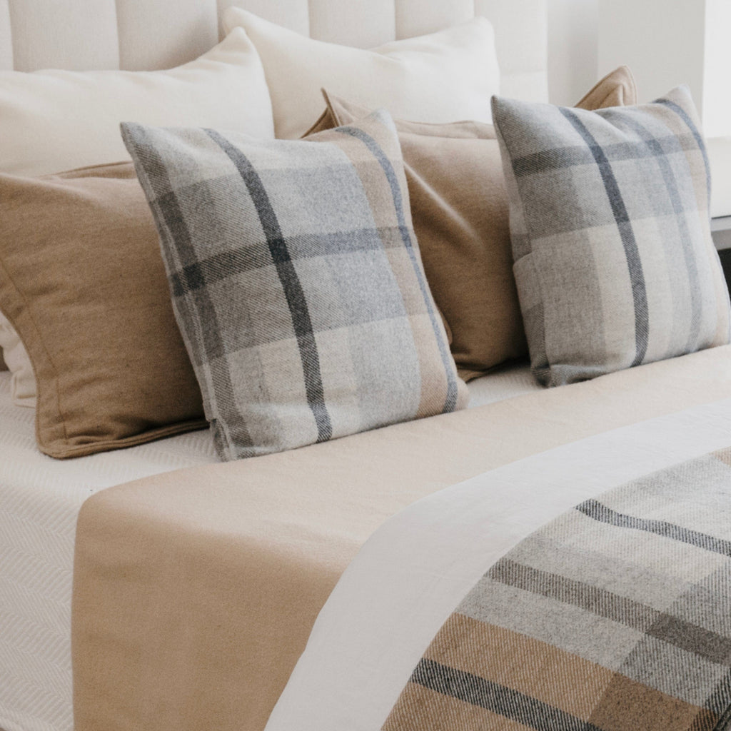 Cozy Throw Blanket, Pure & Simple Wool Camel, Lightweight Design, Machine-Washable Care for Living Rooms, Bedrooms and Everyday Lounging image 2