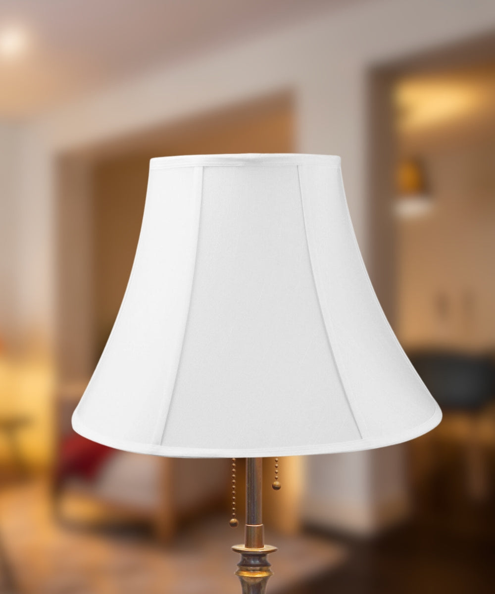 Fabric Lamp Shade, 12"W x 10"H White Bell Shantung for Table Lamps, Floor Lamps and Soft Room Lighting image 2