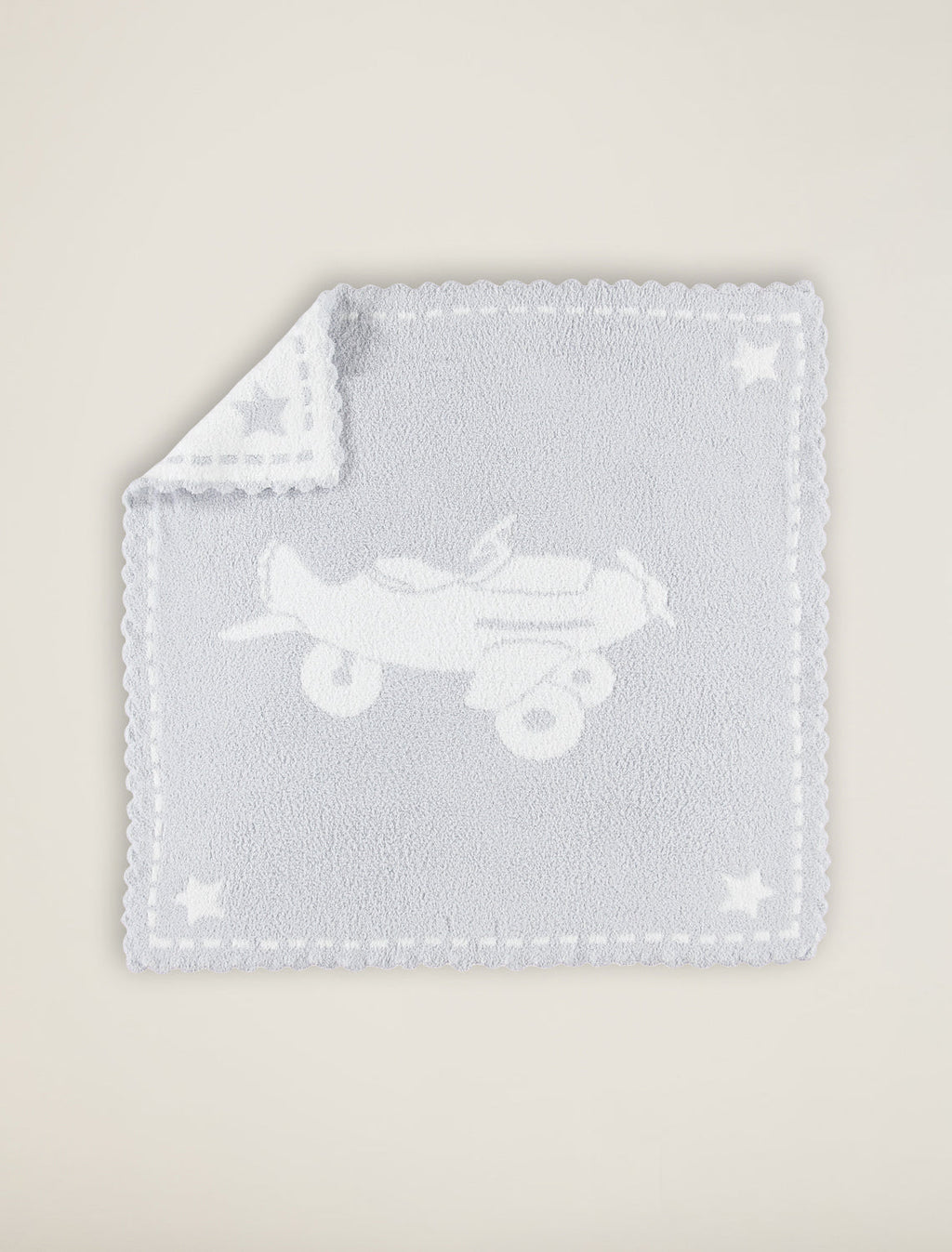 Cozy Throw Blanket, Scalloped Receiving for Sofas, Beds and Relaxing at Home, 3 Color Options image 2