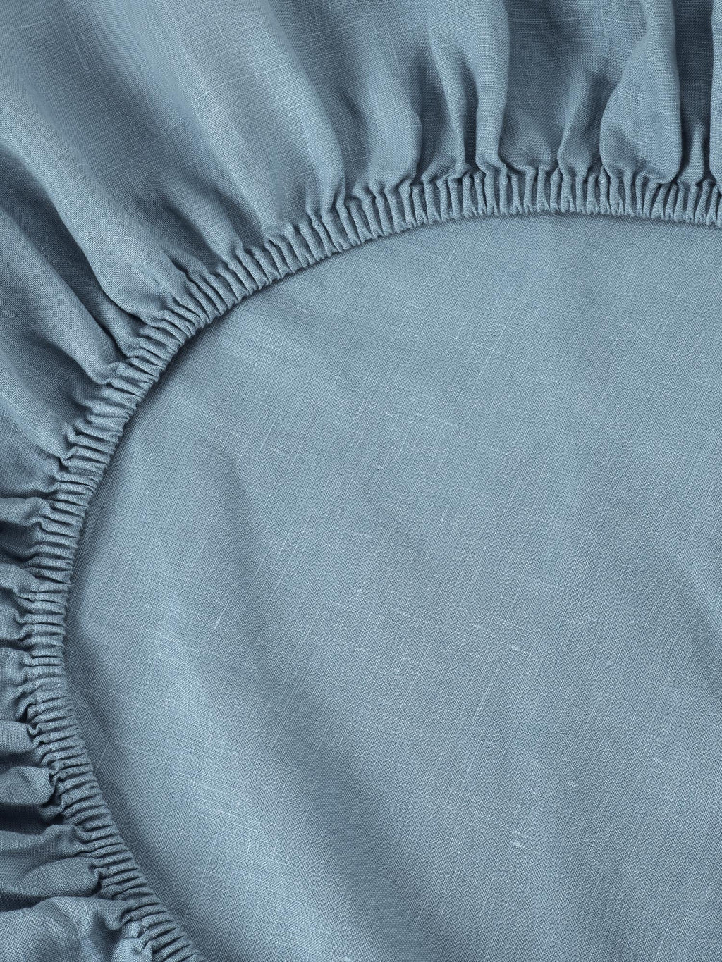 Bed Sheet Set, Dusk Blue 100% Linen Fitted for Everyday Bedroom Comfort and Guest Rooms, 4 Size Options image 2