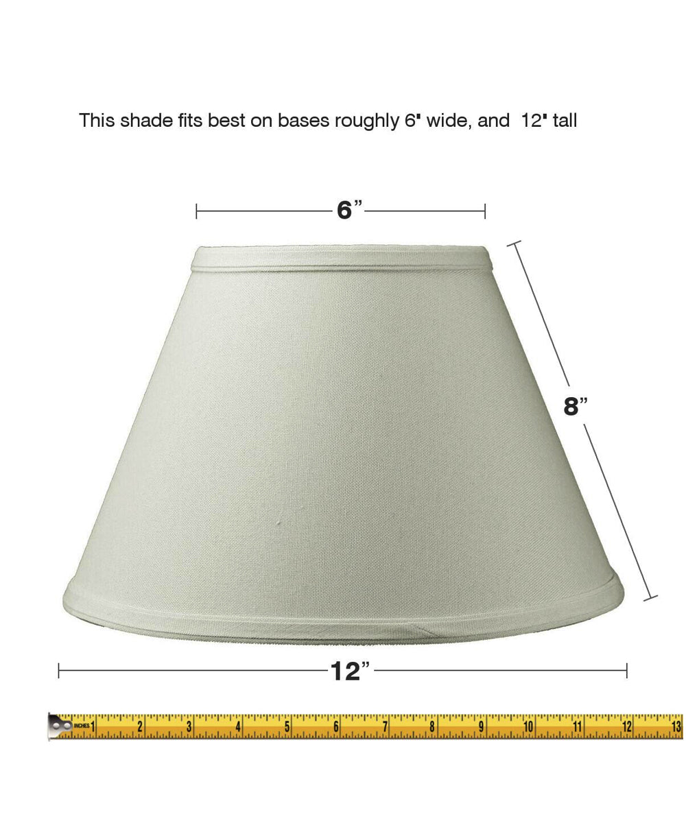 Lamp Shade, 12"W x 8"H THREADED UNO Downbridge Light for Lamp Replacement, Reading Corners and Living Spaces image 2
