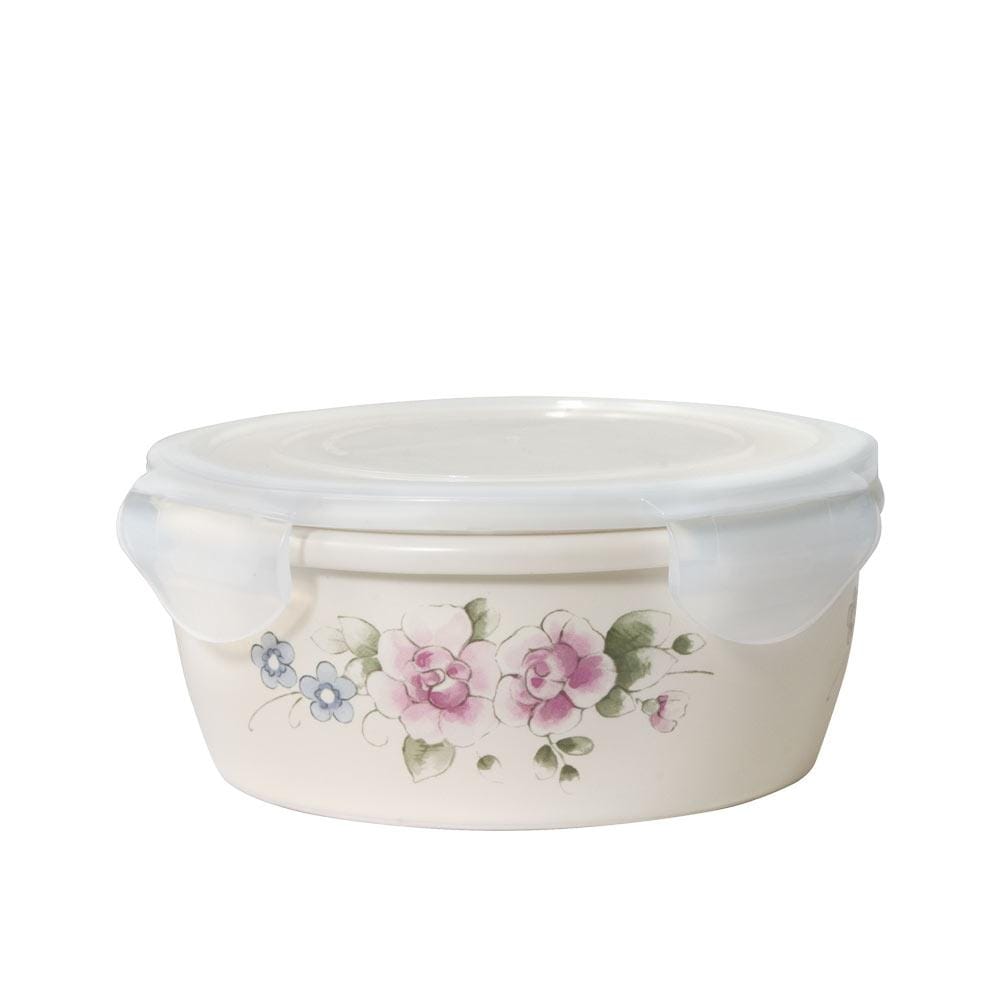 Dinnerware, Tea Rose Storage Bowl With Lid, Silicone Construction, Dishwasher-Safe Care for Family Dining, Serving and Entertaining image 2