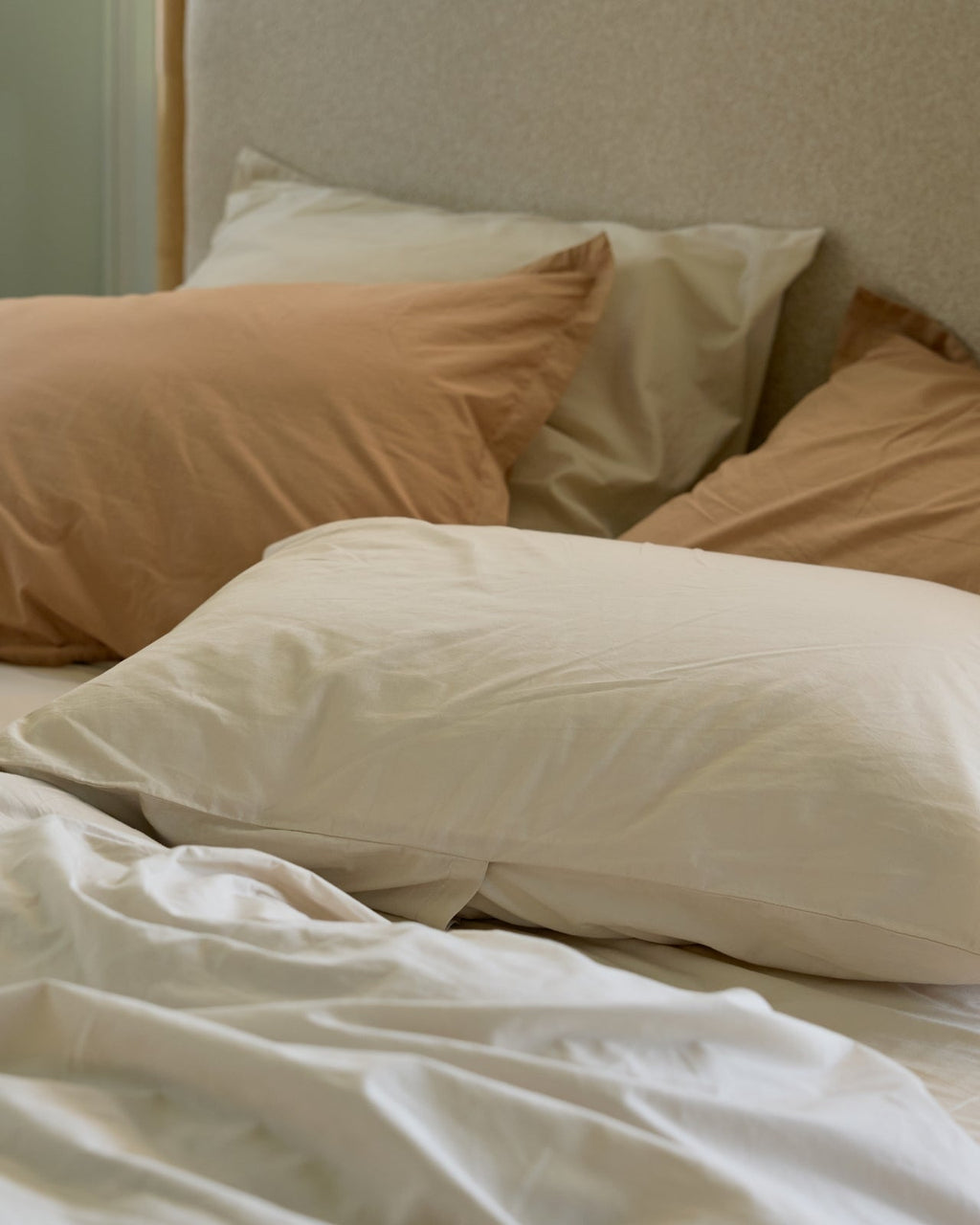 Pillowcase Set, Percale (Bone), Lightweight Design for Guest Rooms and Daily Bedroom Comfort, 2 Size Options image 2