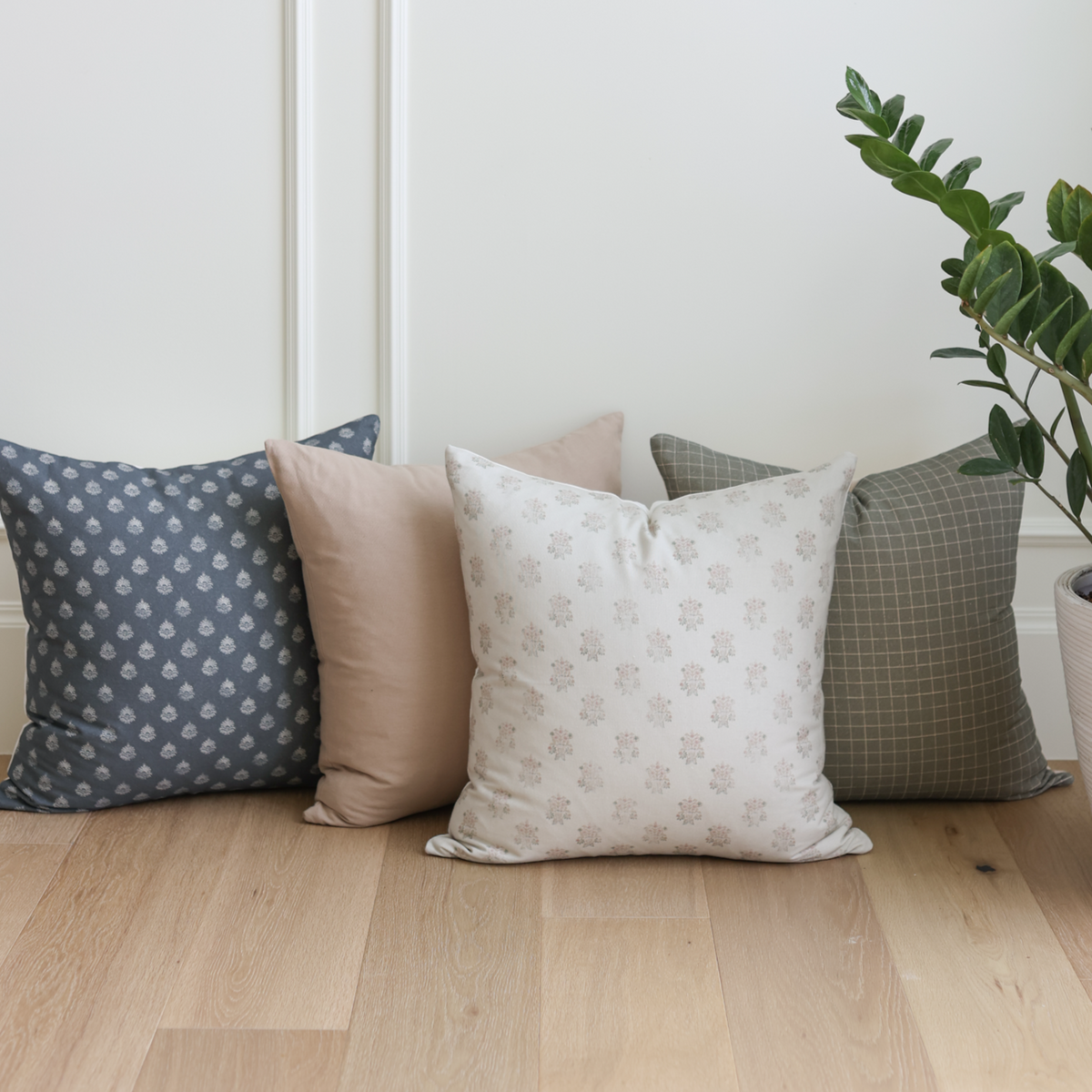 Decorative Pillow Cover Set, Henley 4 Pack 18" 22", Machine-Washable Care for Bedroom Styling and Living Room Decor image 2
