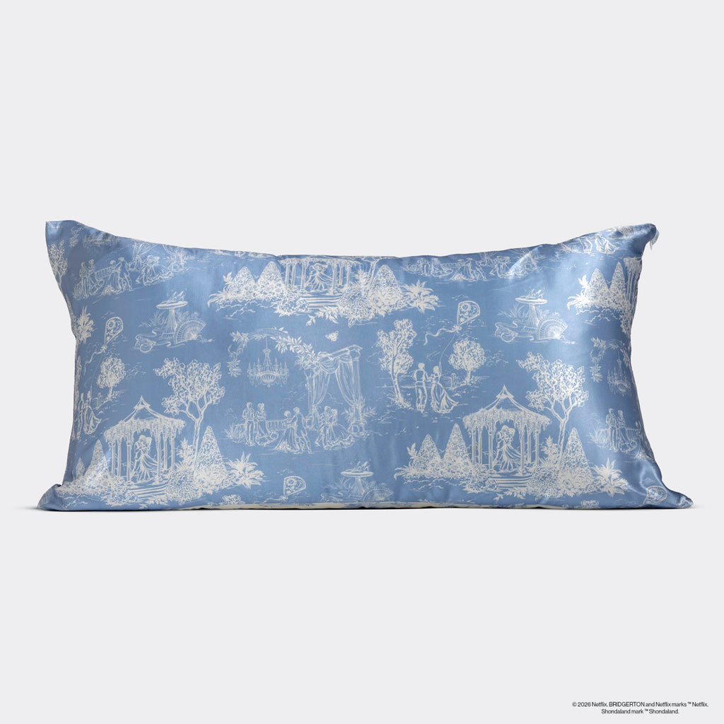Pillowcase Set, x Kitsch Satin in Garden Toile 4 Pack King for Guest Rooms and Daily Bedroom Comfort image 2