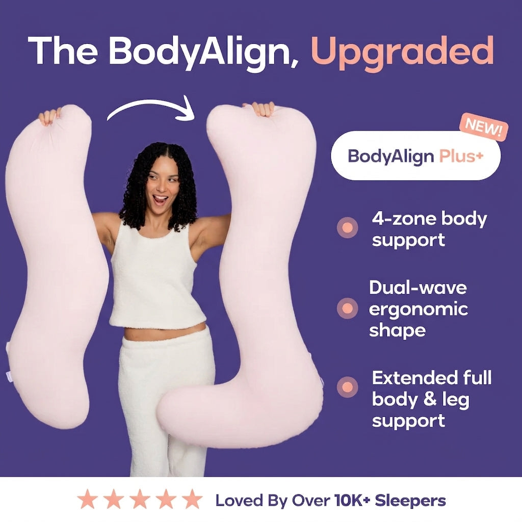 Bed Pillow, BodyAlign Plus and Cooling for Sleeping, Reading and Bedroom Comfort, 4 Color Options image 2