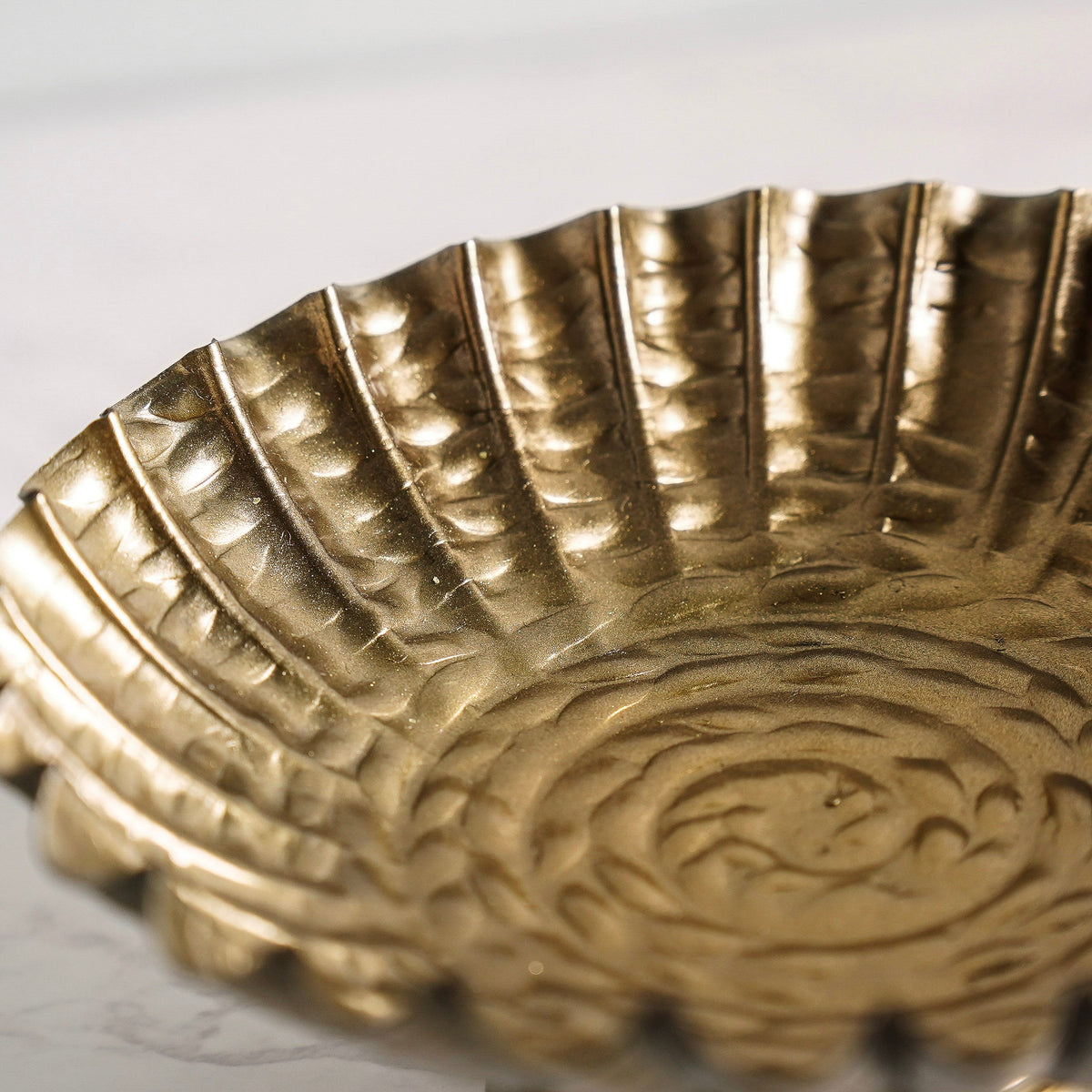 Dinnerware, Mini Antique Gold Footed Dish for Family Dining, Serving and Entertaining, Designed for Everyday Meals and Table Settings image 2