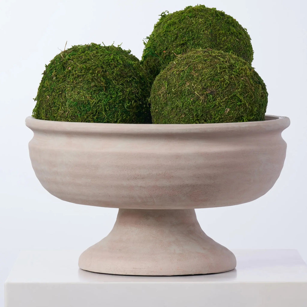 Dinnerware, Natural Green Faux Moss Ball Decorative Bowl, Lightweight Design for Everyday Meals and Table Settings, 3 Size Options image 2
