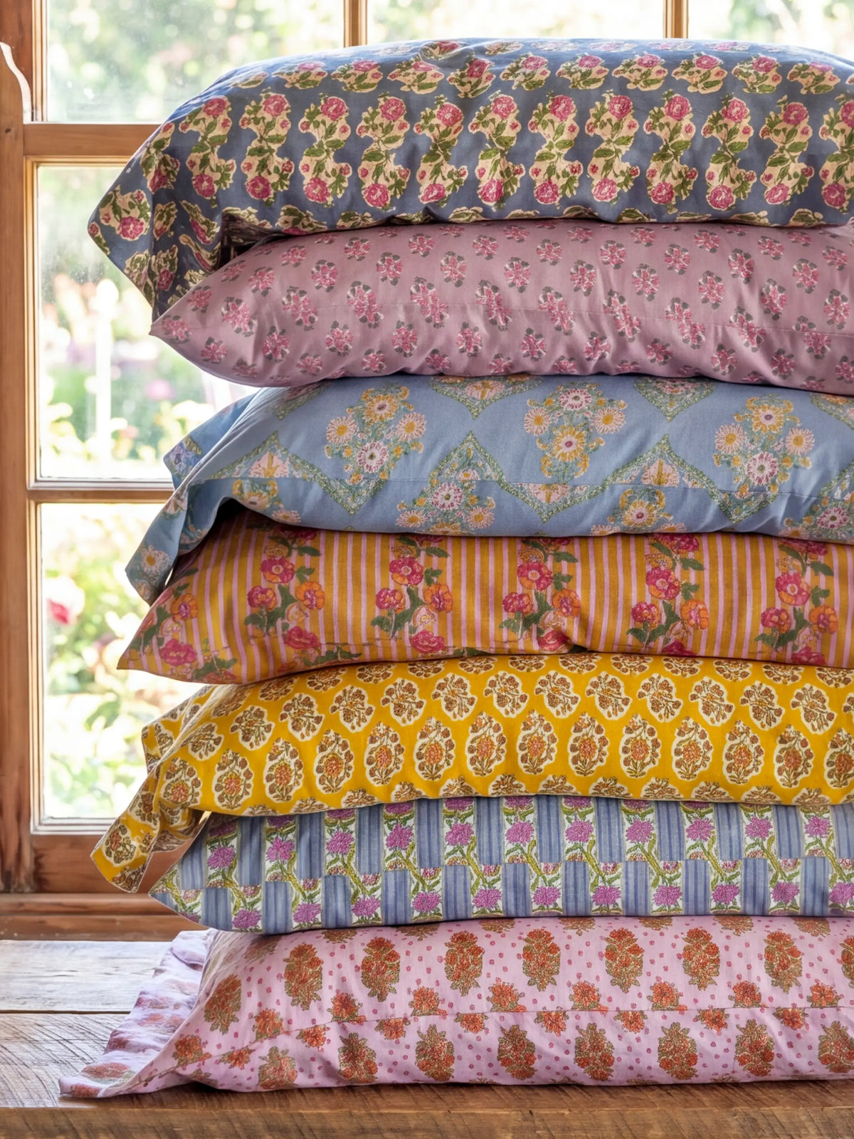 Pillowcase, Mix & Match Cotton , Single Plum Dahlia for Guest Rooms and Daily Bedroom Comfort, 2 Size Options image 2