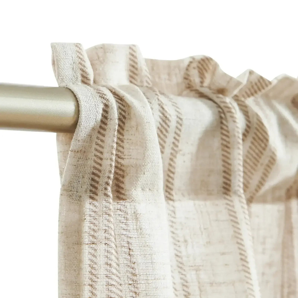 Window Curtain, Twill Striped Linen Blend Rod Pocket Kitchen, Lightweight Design for Windows, Room Styling and Everyday Privacy image 2