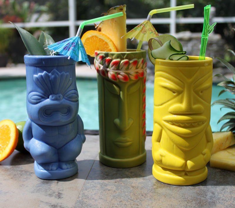 Coffee Mug, Tiki Mugs Drinkware Package 5 Set of 4, Ceramic Construction for Kitchen Tables, Workspaces and Daily Hydration image 2