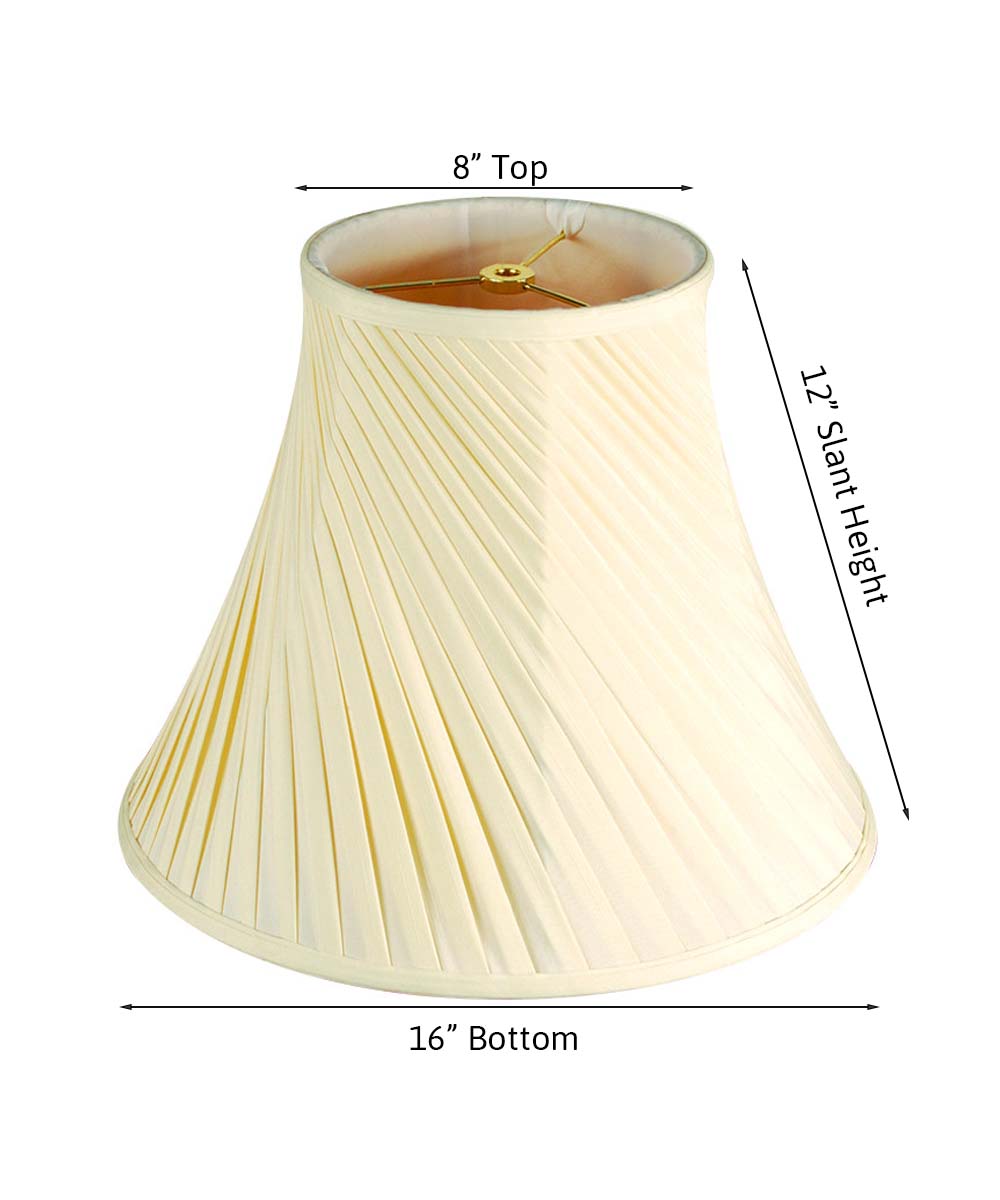 Fabric Lamp Shade, 16"W x 12"H Crisp Linen Twist Bell for Lamp Replacement, Reading Corners and Living Spaces image 2