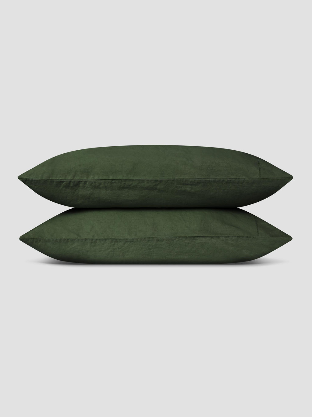 Pillowcase Set, Fern Green Linen Blend (Pair), Breathable Construction for Guest Rooms and Daily Bedroom Comfort image 2