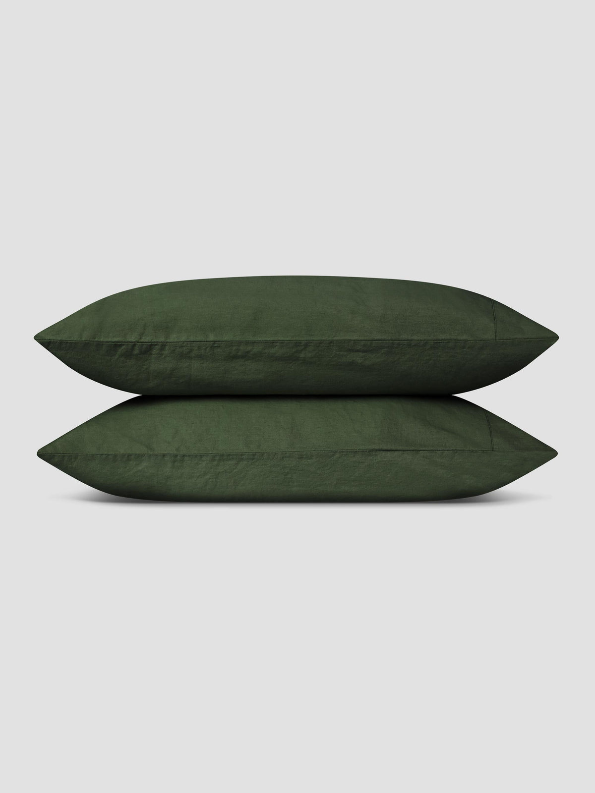 Pillowcase Set, Fern Green Linen Blend (Pair), Breathable Construction for Guest Rooms and Daily Bedroom Comfort image 2