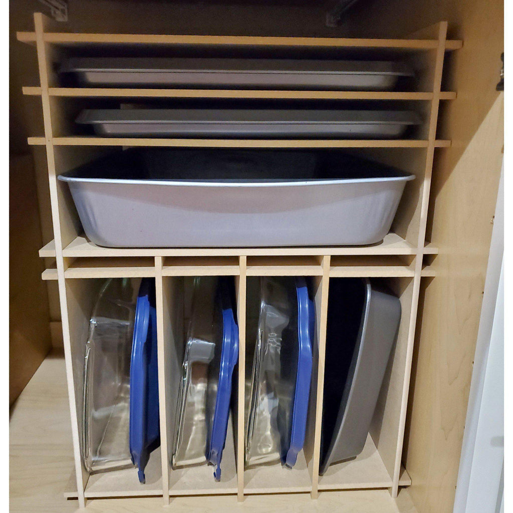 Kitchen Cookware, Cabinet Baking Pan Storage Organizer for Stovetop Cooking and Daily Meal Prep image 2