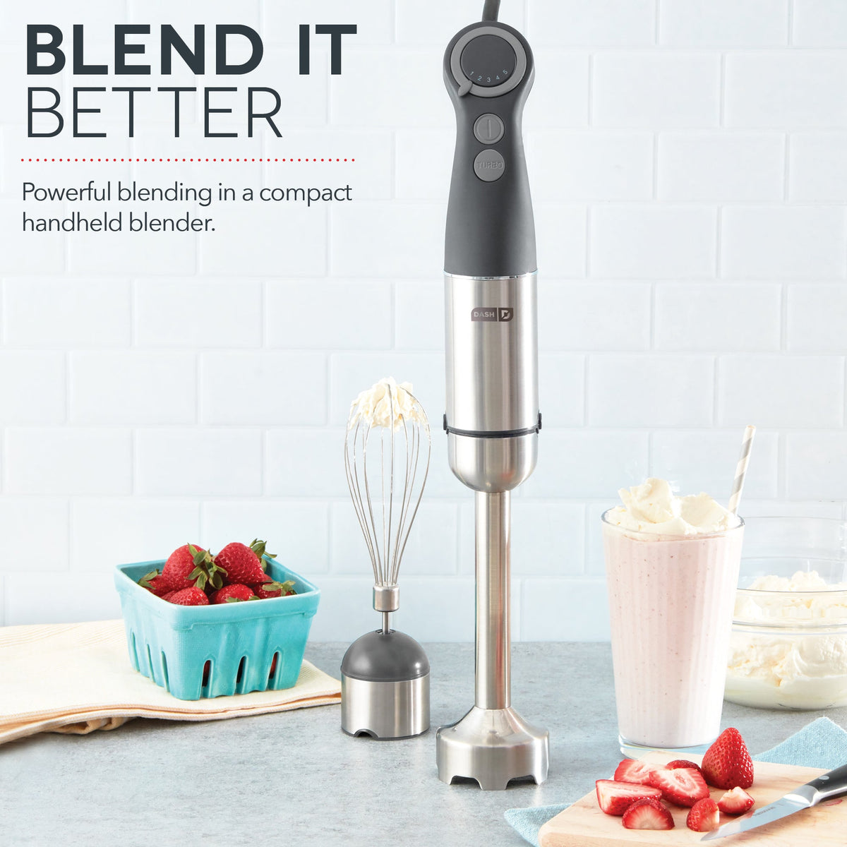 Kitchen Blender Accessory, Chef Series Hand, Stainless Steel Construction for Smoothies, Sauces and Everyday Food Prep, 6 Color Options image 2