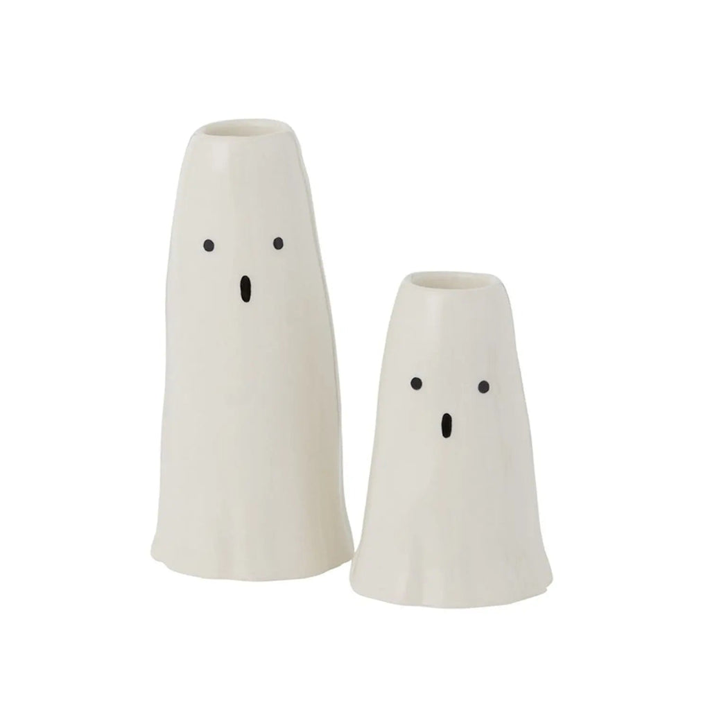 Seasonal Home Decor, Phantom Collection Ceramic White Ghost for Holiday Displays, Shelves and Festive Rooms, 3 Size Options image 2