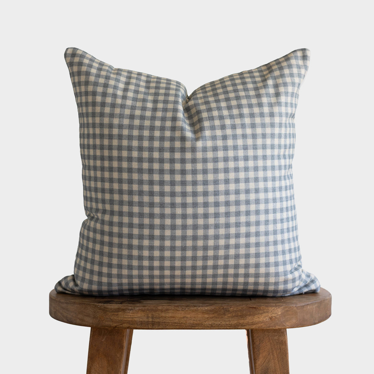 Decorative Pillow Cover Set, Dusty Blue Gingham 18" 20" 22" 26" 12x20", Machine-Washable Care for Sofas, Beds and Living Room Accents image 2
