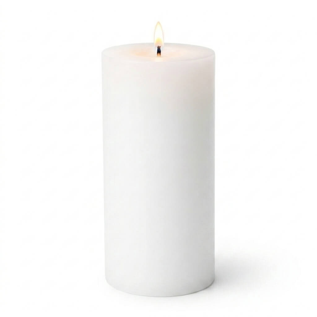 Pillar Candle, 3"x9" White, Cotton Wicks, Hand-Poured Wax, Unscented Wax for Home Candle Displays and Table Centerpieces image 2