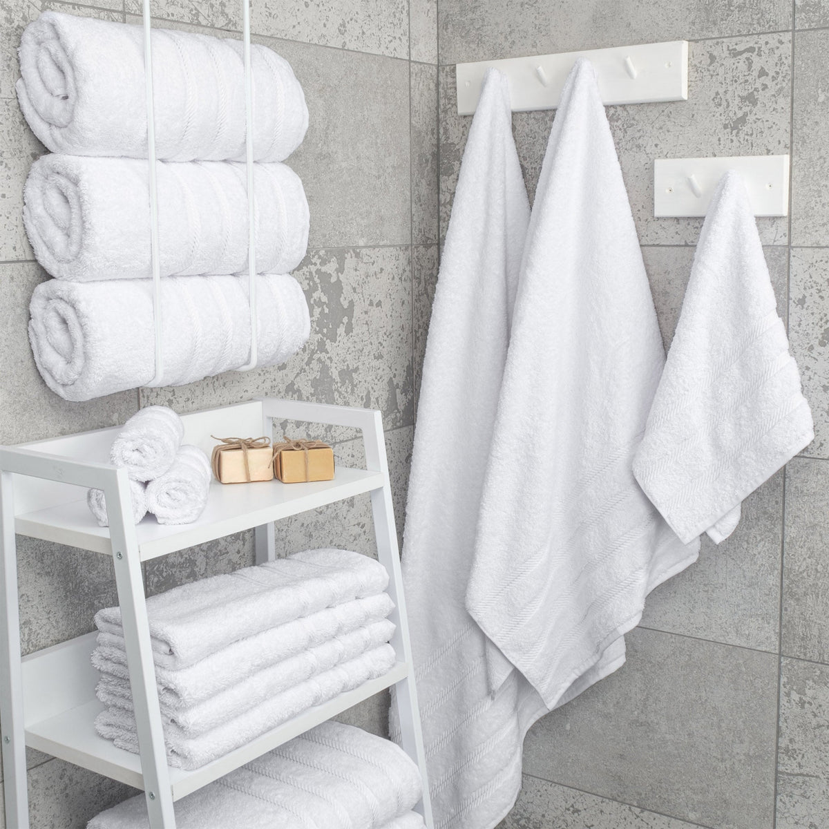 Bath Towel Set, 100% Cotton Turkish Towels for Bathroom, 4 for Home Bathrooms and Everyday Care, 21 Color Options image 2
