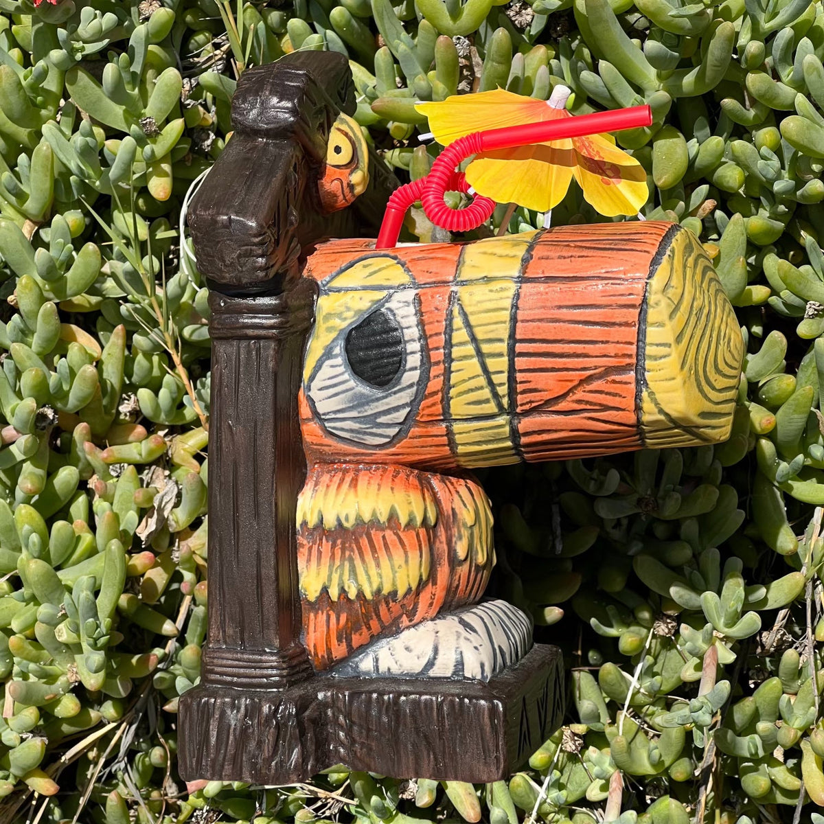 Coffee Mug, Tiki tOny's Hanging Toucan Tiki (Orange, Ceramic Construction for Everyday Drinks, Home and Entertaining, 2 Type Options image 2