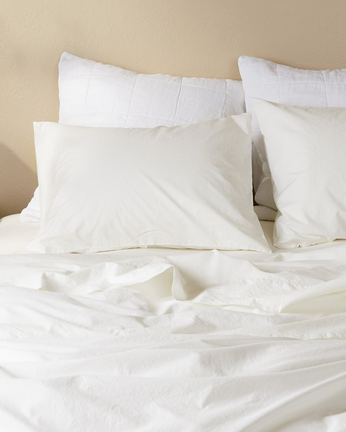 Pillowcase Set, Percale (Cream), Lightweight Design for Everyday Bedding and Bedroom Refreshes, 2 Size Options image 2