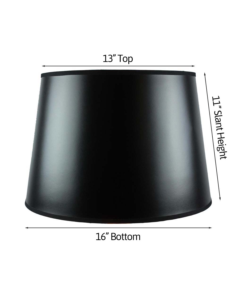 Lamp Shade, 16"W x 11"H Black Parchment Gold Lined Floor for Table Lamps, Floor Lamps and Home Lighting image 2
