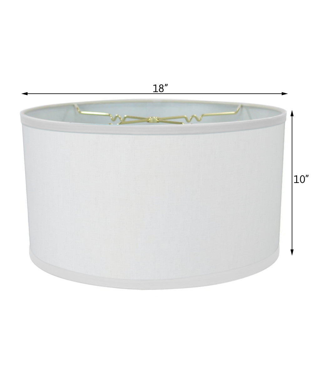 Fabric Lamp Shade, White Linen Shallow Drum Premiere 18x18x10 for Table Lamps, Floor Lamps and Soft Room Lighting image 2