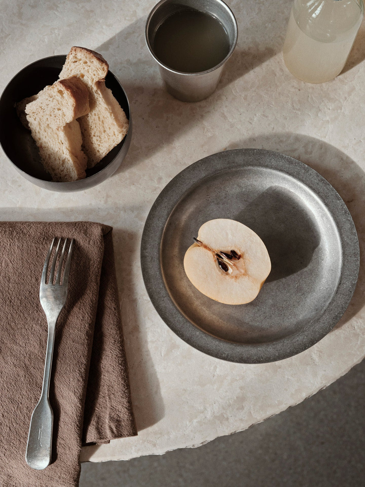 Dinnerware, Tumbled Plate Stainless Steel for Family Dining, Serving and Entertaining, Designed for Everyday Meals and Table Settings image 2