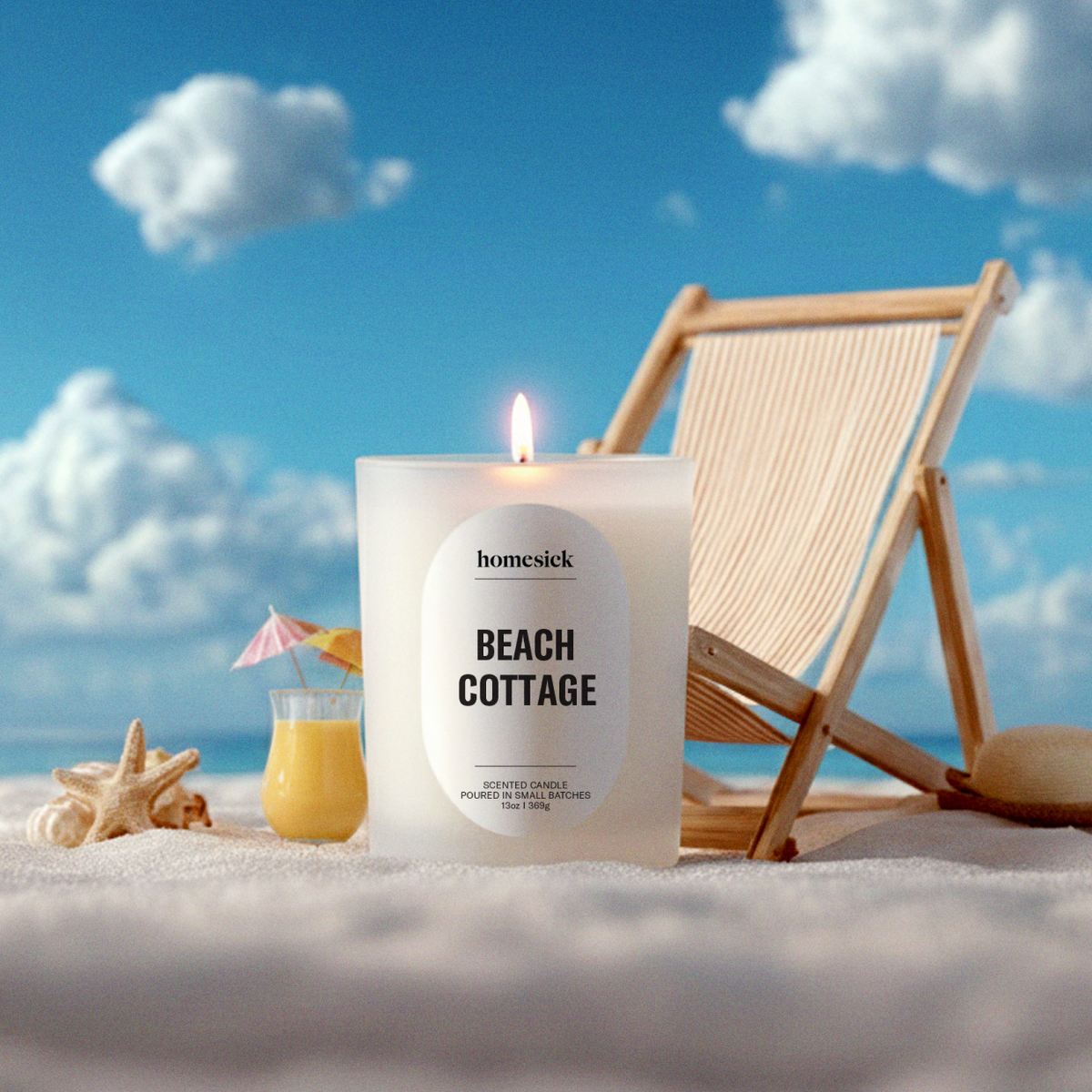 Decorative Candle, Beach Cottage for Entryways, Mantels and Everyday Home Ambience, Designed for Everyday Home Use image 2