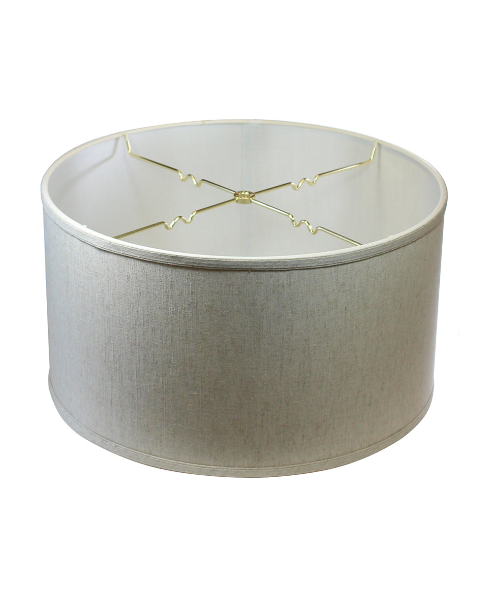 Lamp Shade, 18"W x 10"H Textured Oatmeal Shallow Drum for Lamp Replacement, Reading Corners and Living Spaces image 2