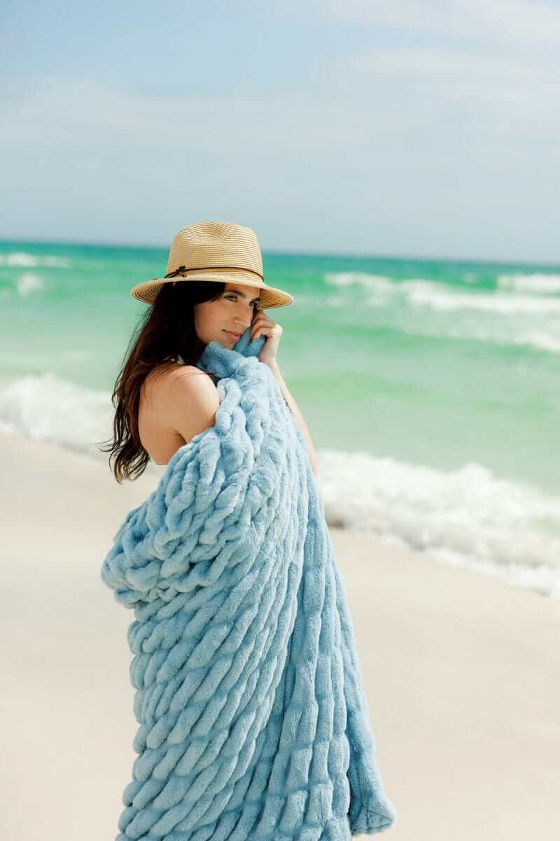 Cozy Throw Blanket, Hugs Alaskan Blue for Sofas, Beds and Relaxing at Home, 5 Size Options image 2