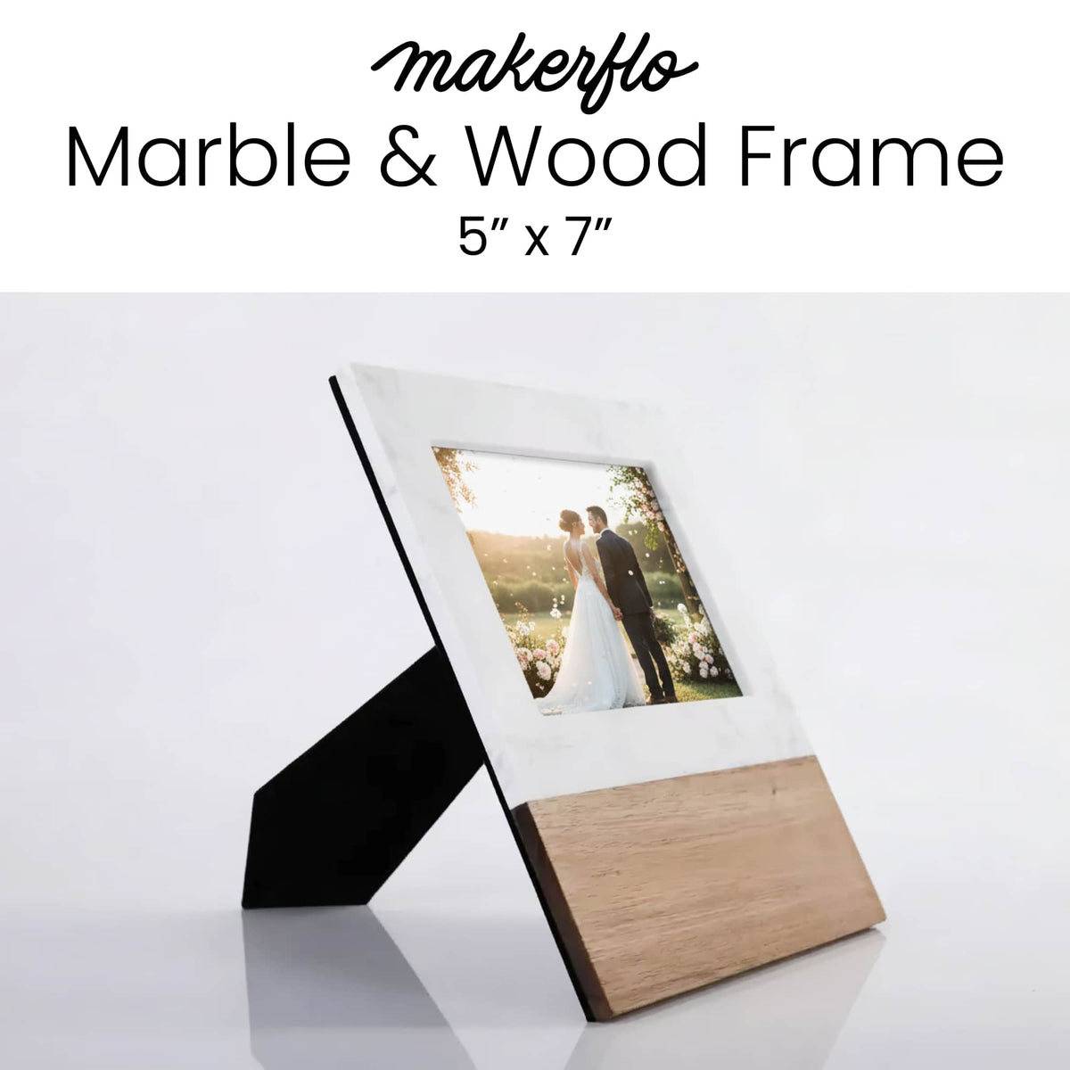 Wood Picture Frame, Marble 5 x 7 for Living Rooms, Bedrooms and Home Offices, 2 Order by Options image 2