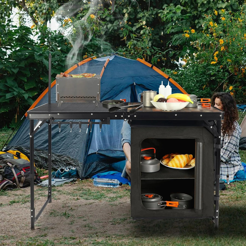 Home Storage Organizer, Portable Camping Kitchen Table with, Lightweight Design for Bedrooms, Laundry Rooms and Living Spaces image 2