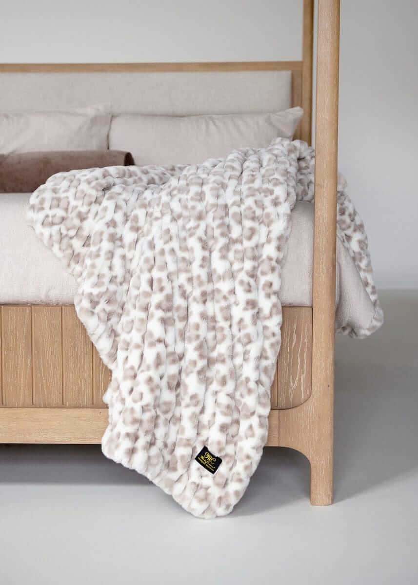 Cozy Throw Blanket, Hugs Snow Leopard for Sofas, Beds and Relaxing at Home, 3 Size Options image 2