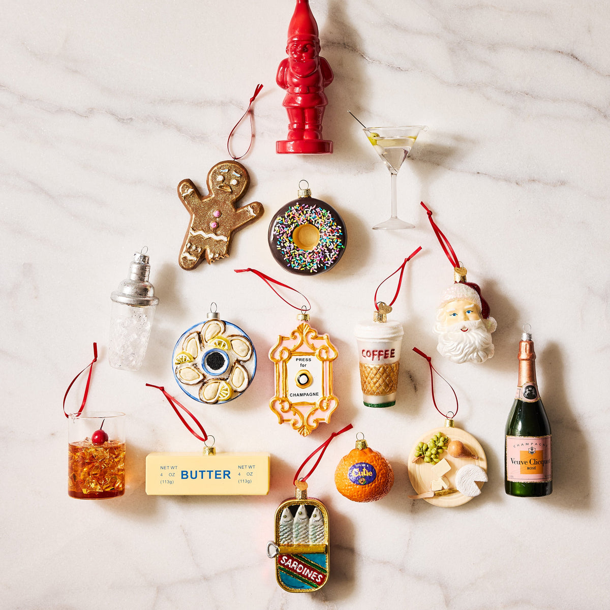Seasonal Home Decor, Manhattan Cocktail Christmas Tree Ornament for Holiday Displays, Shelves and Festive Rooms image 2