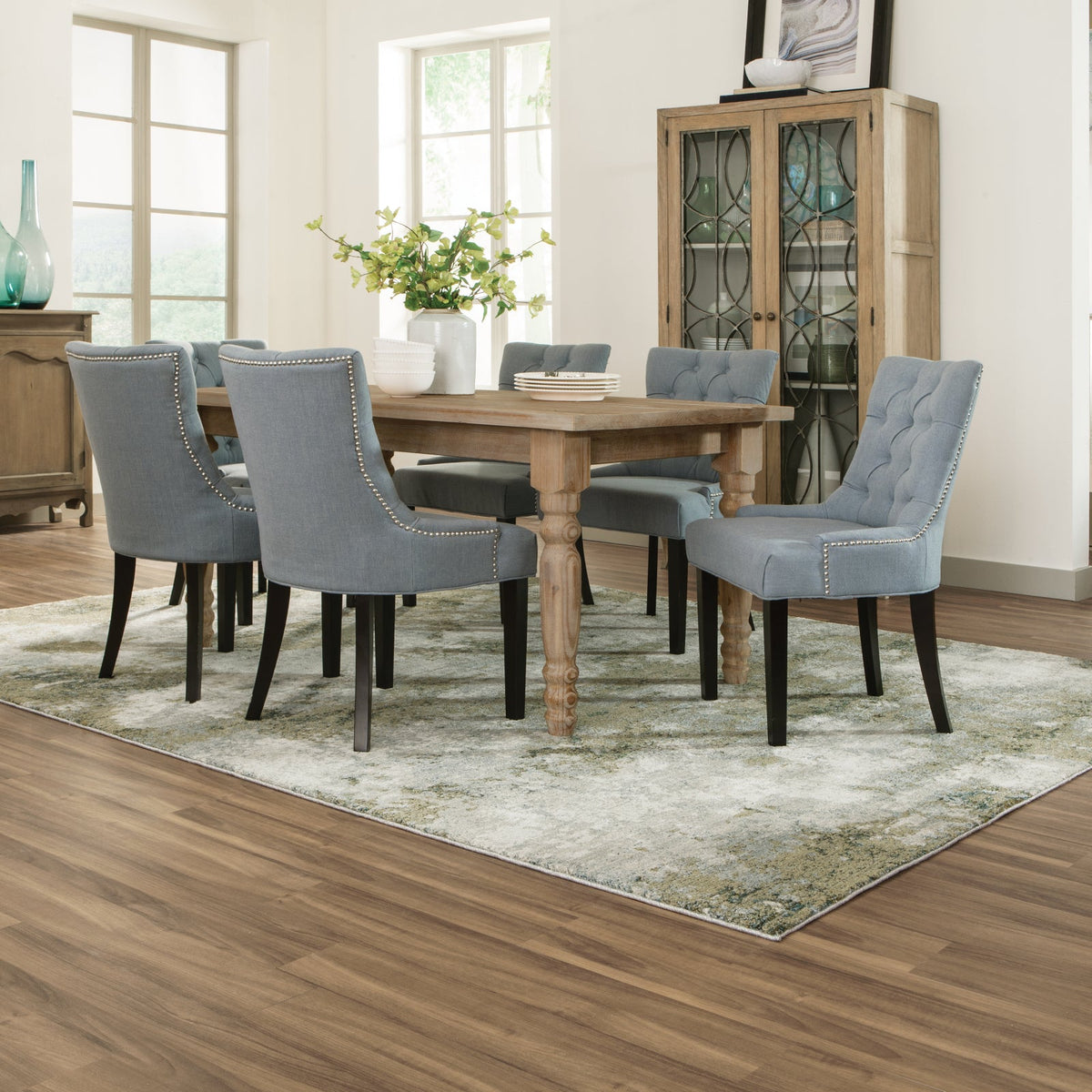 Area Rug, Evolution 8039E Blue Green for Living Rooms, Bedrooms and Entryways, 11 Size Options image 2