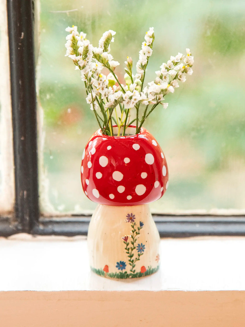 Decorative Vase, Cutest Little Bud Mushroom for Tabletop Arrangements and Home Decor, Designed for Flowers, Shelves and Living Spaces image 2