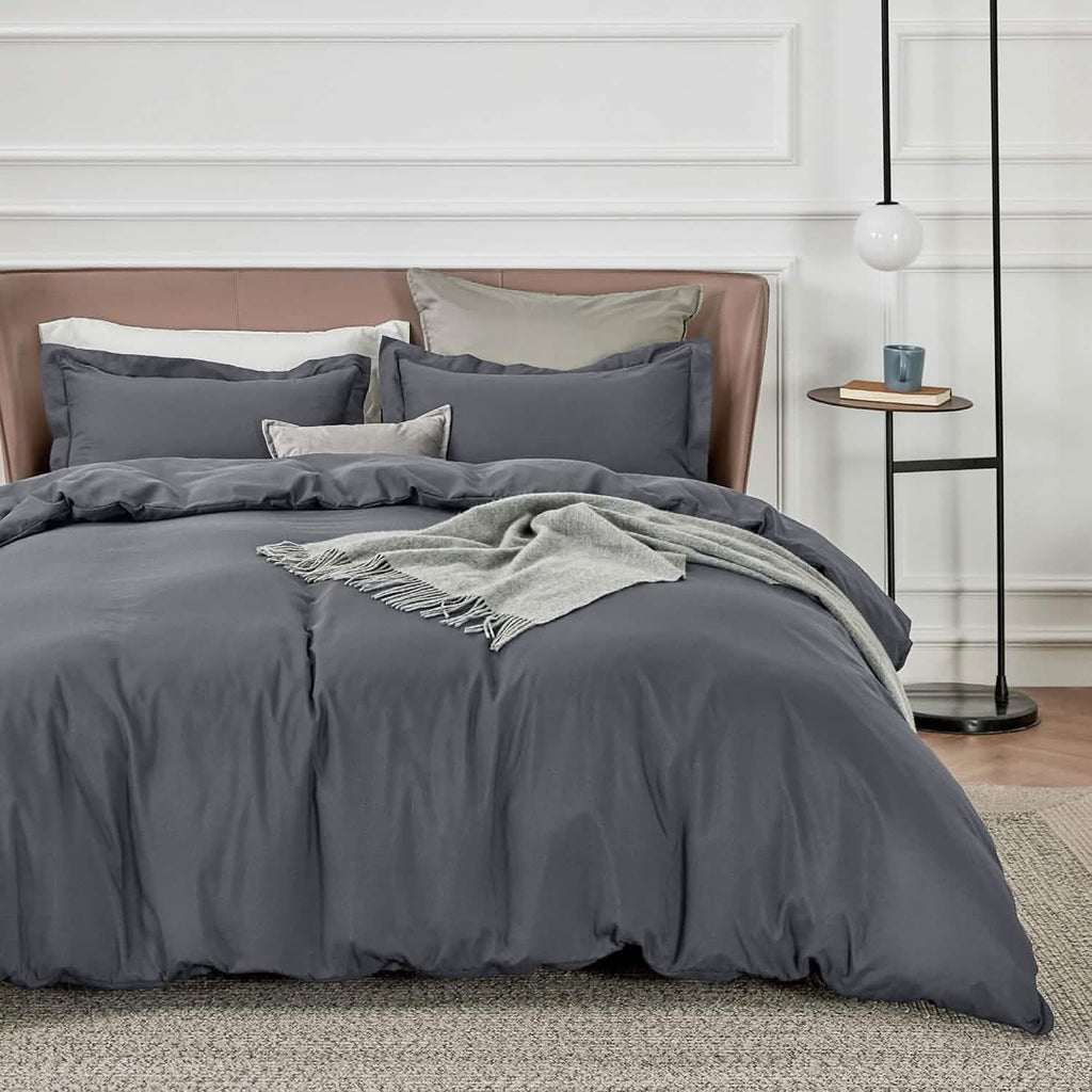Duvet Cover Set, Brushed Microfiber for Guest Rooms and Everyday Bedroom Styling, 9 Sizes and 36 Colors image 2