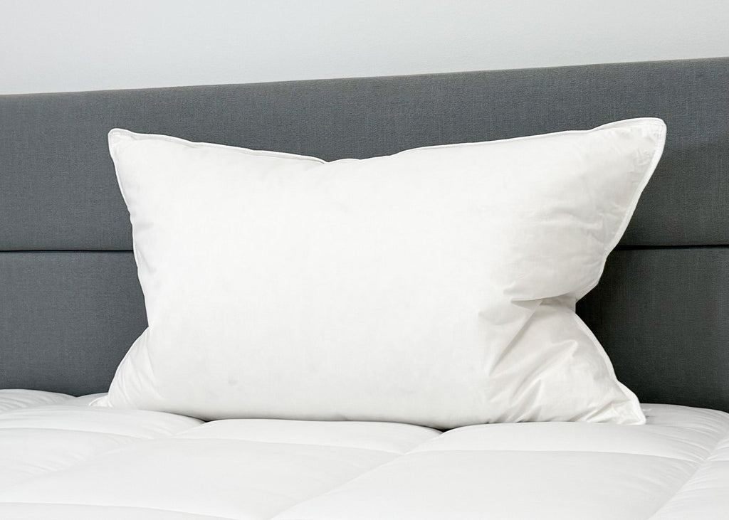Bed Pillow, 50% White Goose Down 50% White Goose Feather, Hypoallergenic Comfort for Sleeping, Reading and Bedroom Comfort, 4 Size Options image 2