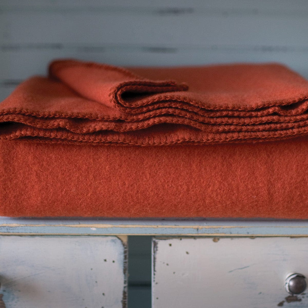Cozy Throw Blanket, Pure & Simple Wool Terracotta, Lightweight Design for Living Rooms, Bedrooms and Everyday Lounging, 4 Size Options image 2
