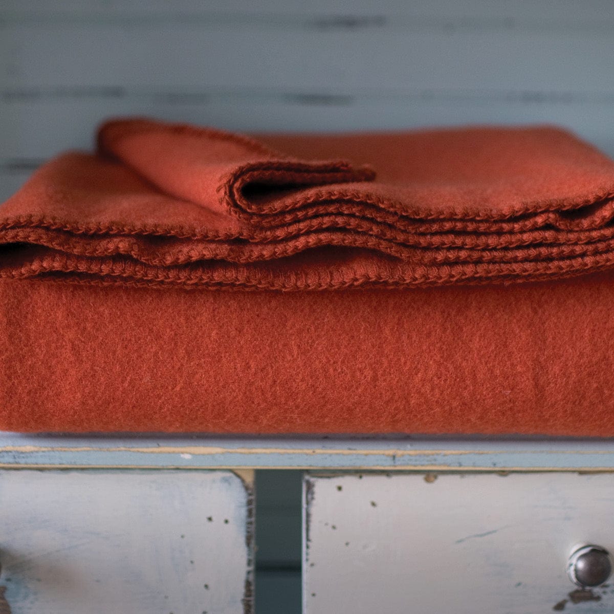 Cozy Throw Blanket, Pure & Simple Wool Terracotta, Lightweight Design for Living Rooms, Bedrooms and Everyday Lounging, 4 Size Options image 2