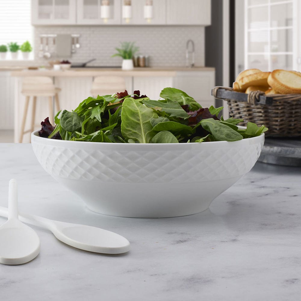 Dinnerware, Trellis White Vegetable Serve Bowl for Family Dining, Serving and Entertaining image 2