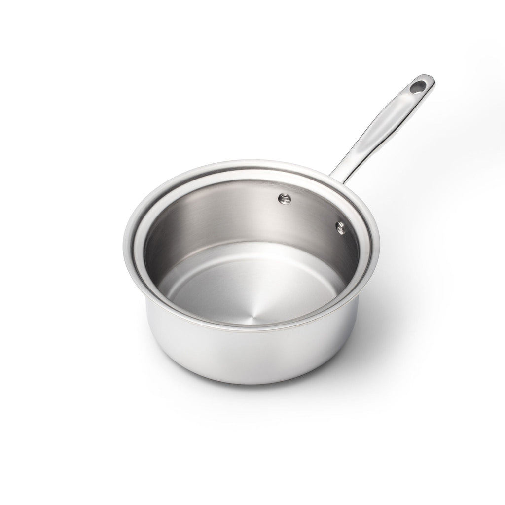 Stainless Steel Saucepan, 3 Quart with Cover, Stainless Steel Construction for Simmering, Reheating and Daily Meal Prep image 2
