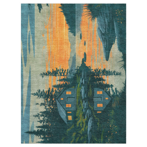 Area Rug, Adirondack Laskeside Cabin for Living Rooms, Bedrooms and Entryways, 10 Size Options image 2