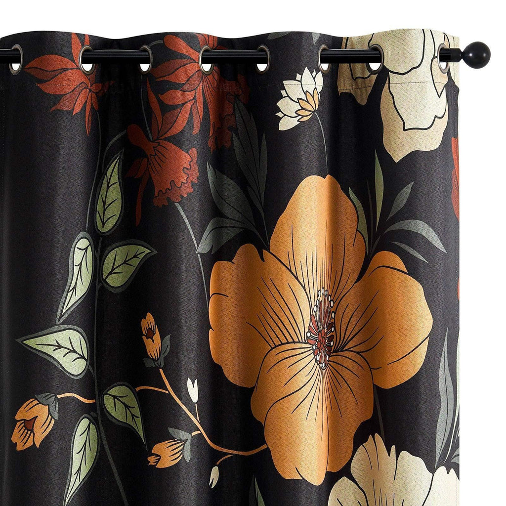 Window Curtain, Hannah Floral Blackout Curtains (2 Panels), Lightweight Design for Bedrooms, Living Rooms and Home Privacy image 2